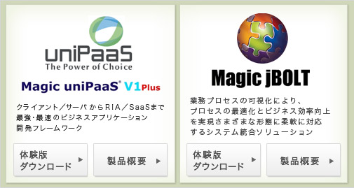 Magic uniPaaS、Magic jBOLT